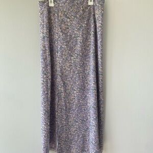 Floral Purple Maxi Skirt